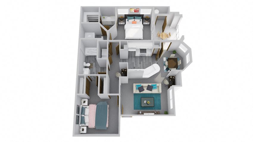 Zone Apartments Sun 3D Floor Plan Zone Apartments Sun 3D Floor Plan